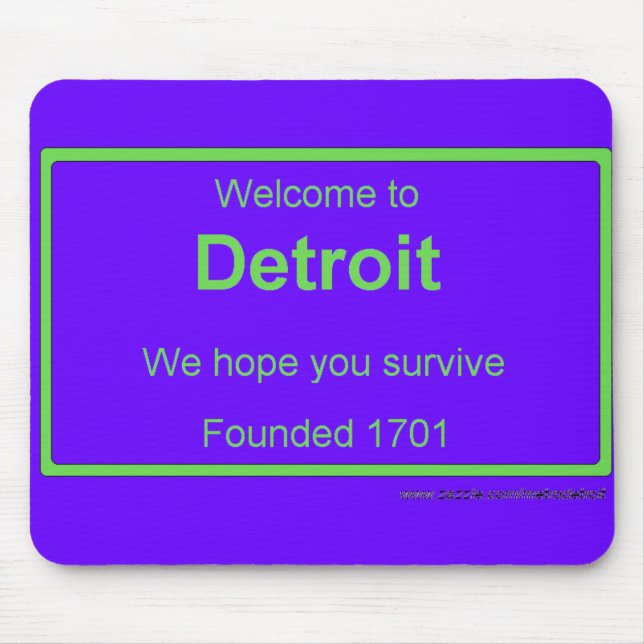 Detroit welcome mouse mat (Front)