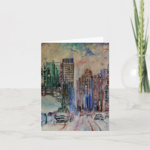 Detroit Winter Greeting Card