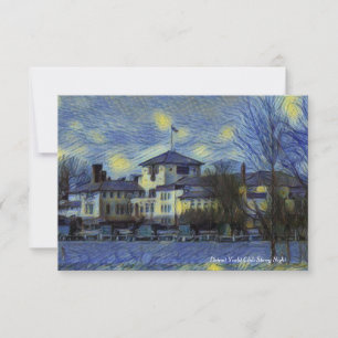 Detroit Yacht Club Starry Night Note Card