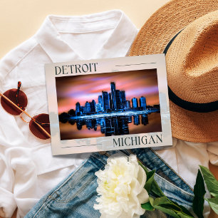 Detroit's Dusk Dreamscape Postcard