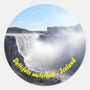 Dettifoss Waterfall in Vatnajokull NP - Iceland Classic Round Sticker