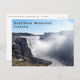 Dettifoss Waterfall in Vatnajokull NP - Iceland Postcard