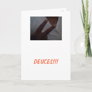 Deuces! Break-up greeting card