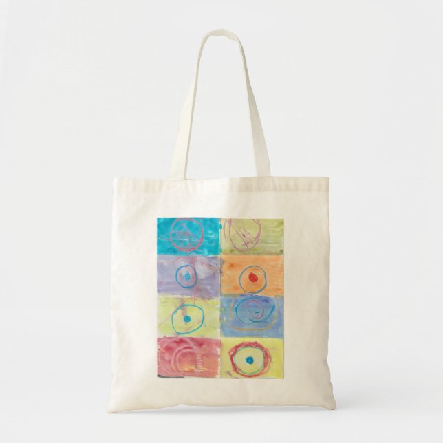 Deucey's concentric circles tote bag (Front)
