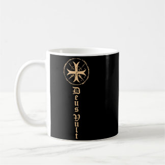 Deus Vult Knights Templar Mediaeval Crusader Coffee Mug