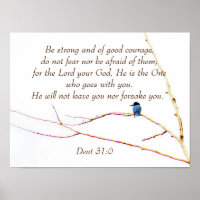 Deut 31:6 You are Not Alone Bible Kingfisher Bird 