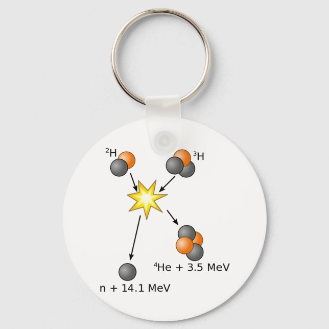 Deuterium Tritium Fusion Key Ring (Front)