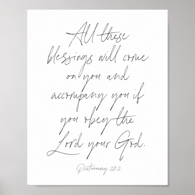 Deuteronomy 28:2 poster (Front)