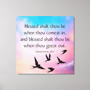 Deuteronomy 28:6 canvas print