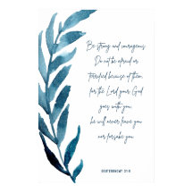 Deuteronomy 31:6, Bible Verse Print, Strong