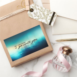 Deuteronomy 31:6 Do Not Fear Bible Verse Blue Rectangular Sticker