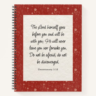 Deuteronomy 31:8 Bible Verse Image Notebook