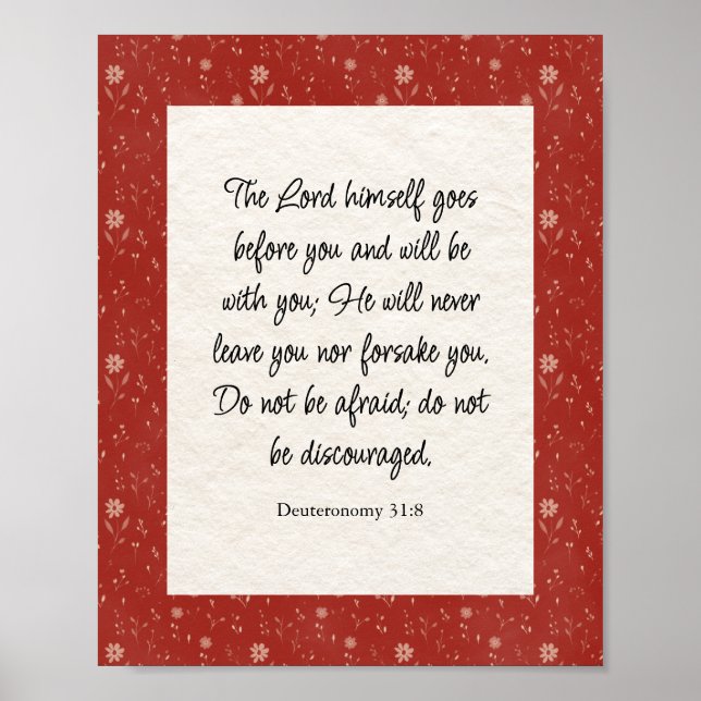 Deuteronomy 31:8 Bible Verse Image  Poster (Front)