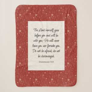 Deuteronomy 31:8 Bible Verse Image Sherpa Blanket