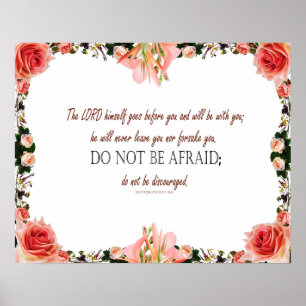Deuteronomy 31:8, do not be afraid, Décor Poster