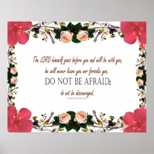 Deuteronomy 31:8, do NOT be AFRAID, Wall Décor Poster