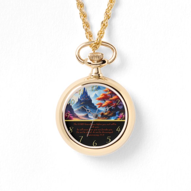 Deuteronomy 31:8 moutain lake  watch (Front)