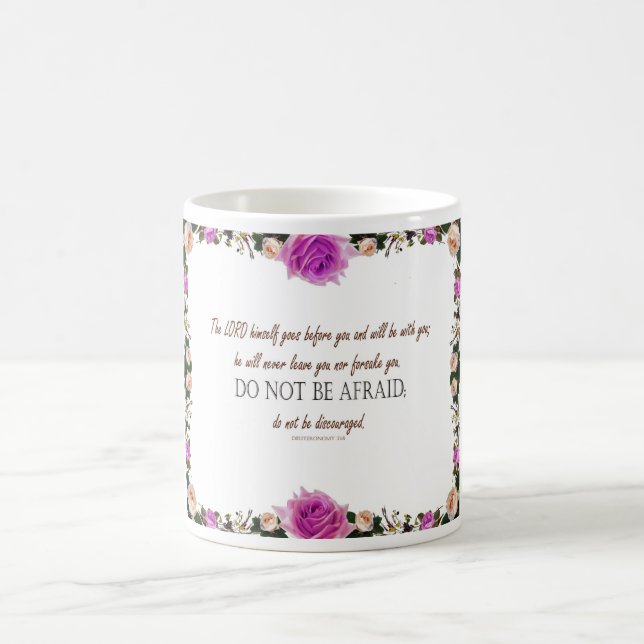 Deuteronomy 31:8, 'Nor Forsake You' Mug (Center)