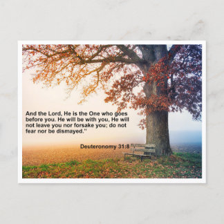 Deuteronomy 31:8 - You are NEVER alone Postcard