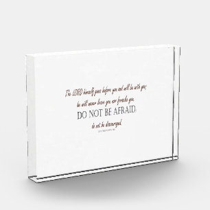 Deuteronomy 31 Do Not Be Afraid, Floral Borders Photo Block