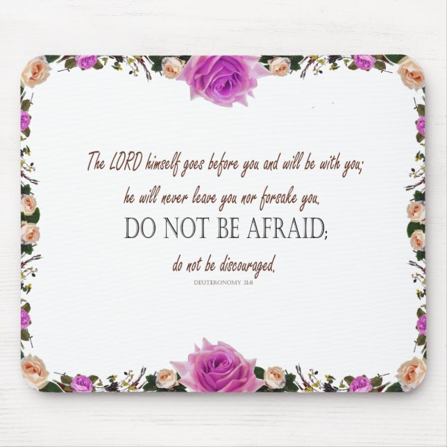 Deuteronomy 31, Do Not Be Afraid, Mouse Mat (Front)