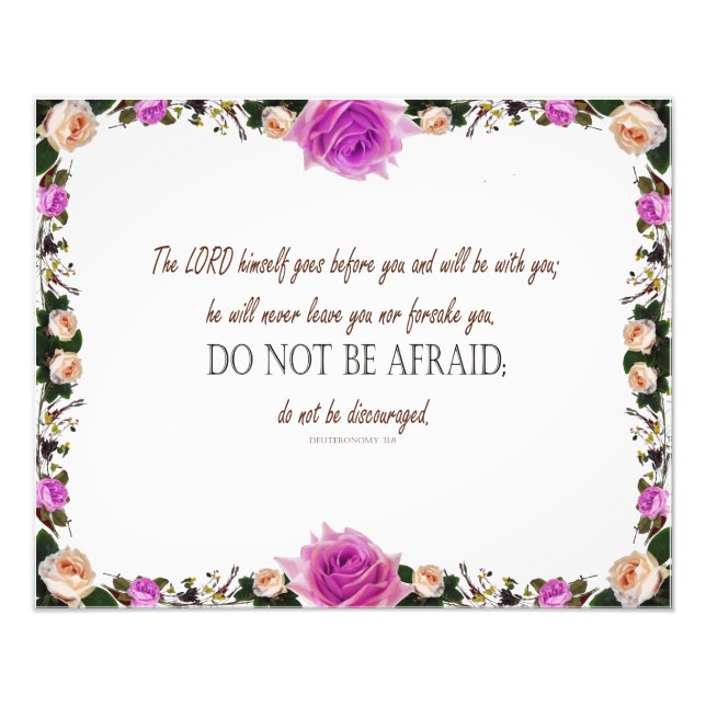 Deuteronomy 31, Do Not Be Afraid, Photo Print (Front)