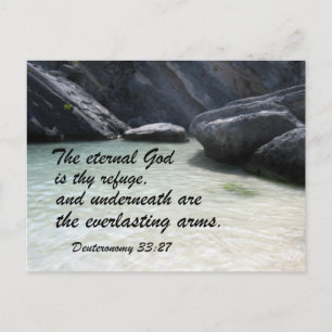 Deuteronomy 33:27 postcard
