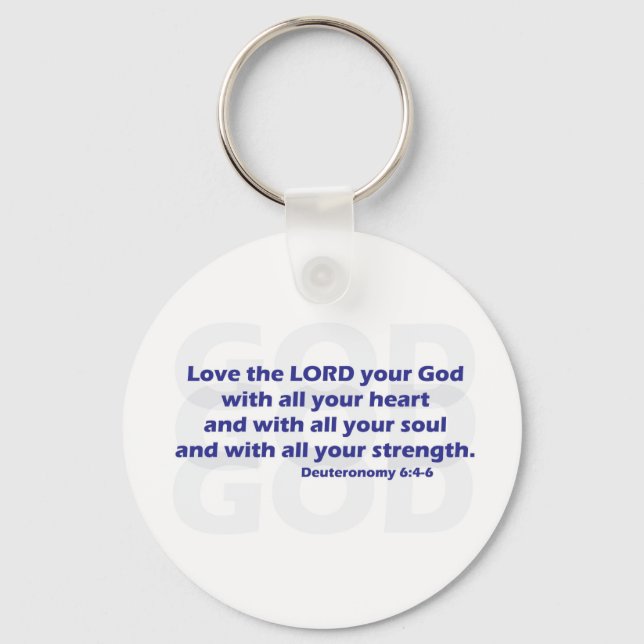 Deuteronomy 6:4-6 key ring (Front)