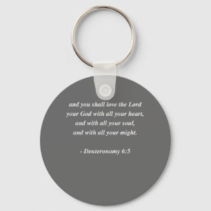 DEUTERONOMY 6-5 Bible Verse Key Ring