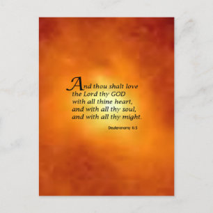 Deuteronomy 6:5 postcard