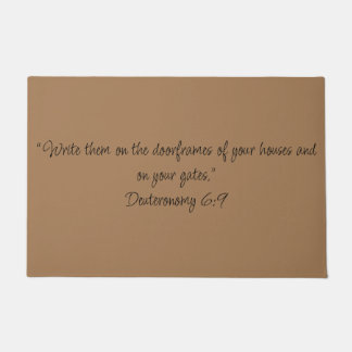 Deuteronomy 6:9 Biblical Scripture Faith Based Doormat