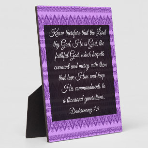 Deuteronomy 7:9  plaque