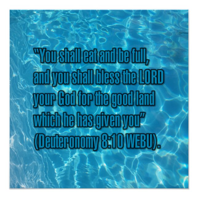 Deuteronomy 8:10 WEBU Poster (Front)