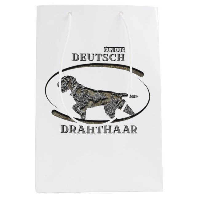 Deutsch Drahthaar , Best gun dog  Medium Gift Bag (Front)