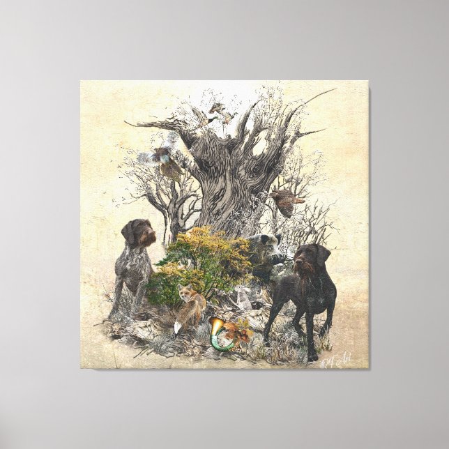 Deutsch Drahthaar    Canvas Print (Front)