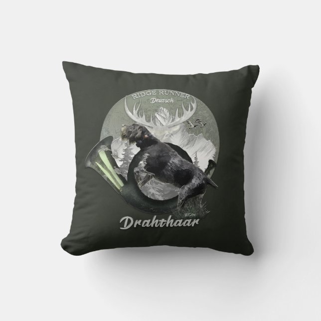 Deutsch Drahthaar  Cushion (Front)