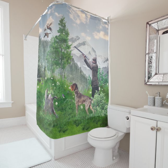 Deutsch Drahthaar(GWP) Shower Curtain (In Situ)