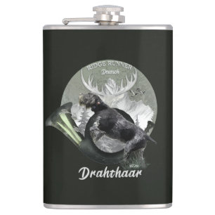 Deutsch Drahthaar Hip Flask