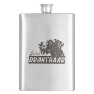 Deutsch Drahthaar  Hip Flask