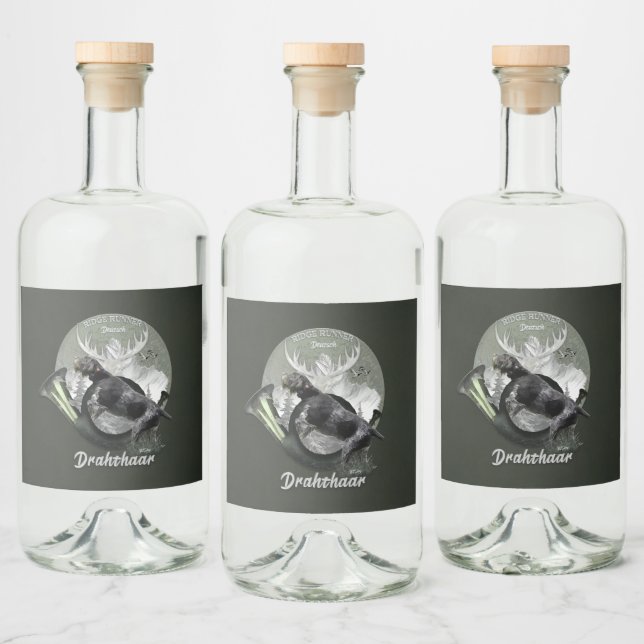 Deutsch Drahthaar  Liquor Bottle Label (Bottles)