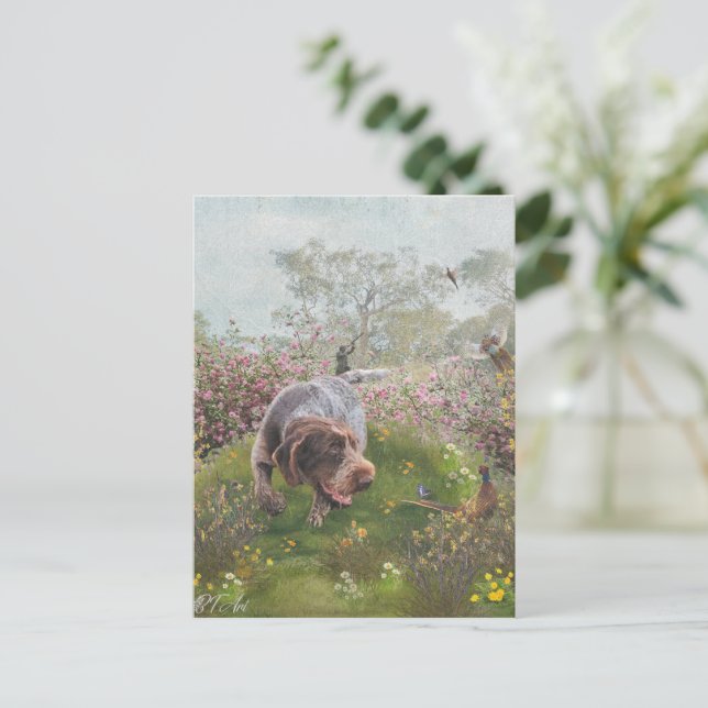 Deutsch Drahthaar   Postcard (Standing Front)