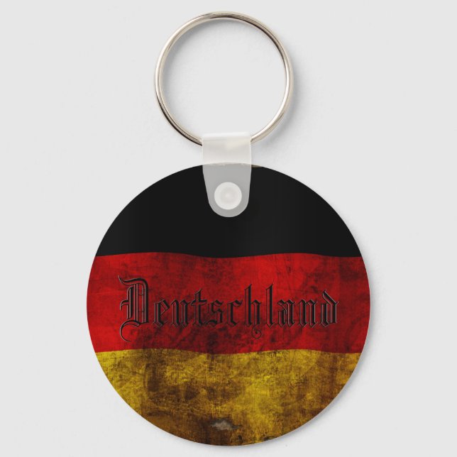 Deutsch Flagge - Vintage... Key Ring (Front)