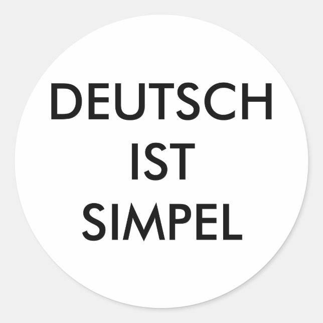 ''Deutsch ist simpel'' stickers (Zagoooooo) (Front)