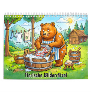 Deutsche Bilderrätsel für Kinder Tiernamen Calendar