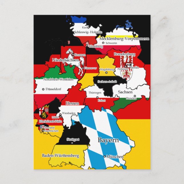 Deutsche Bundesländer Postcard (Front)