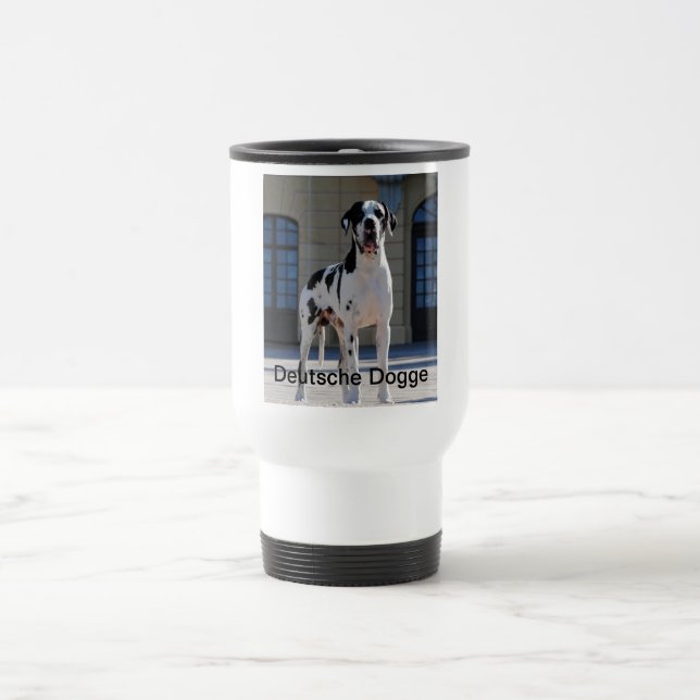 Deutsche Dogge, Great Dane, Dogs, Dogue Allemand Travel Mug (Center)