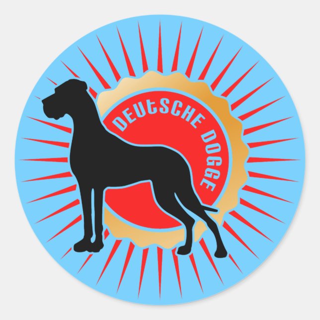 Deutsche Dogge sticker (Front)