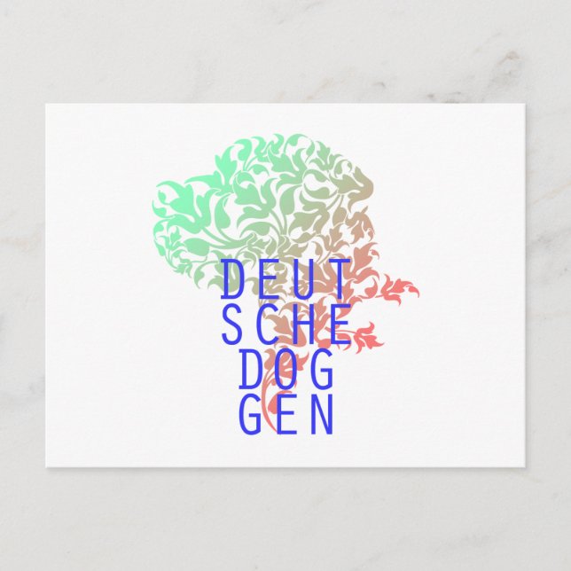 Deutsche Doggen Blatt Kopf Postcard (Front)