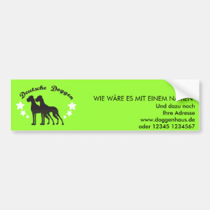 Deutsche Doggen Bumper Sticker