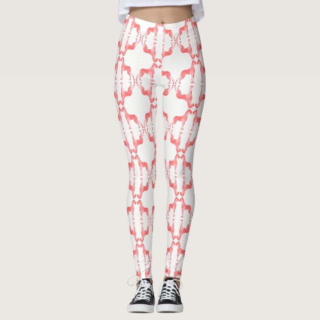 Deutsche Doggen coral Leggings (Front)